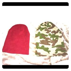 Red and Camo Beanies